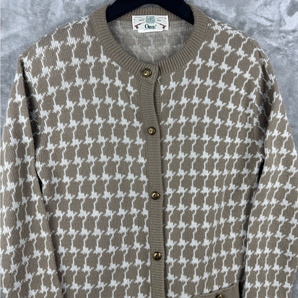 Vintage Orvis Cardigan Sweater  Design Button-Up Womens Medium 90s Acrylic USA‎